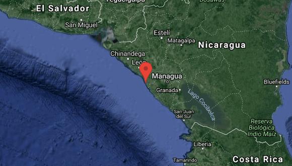 El epicentro se localizó en el balneario El Tránsito, a seis kilómetros al sur del municipio de Nagarote, departamento de León (noroeste), en Nicaragua. (Foto: Google Maps)