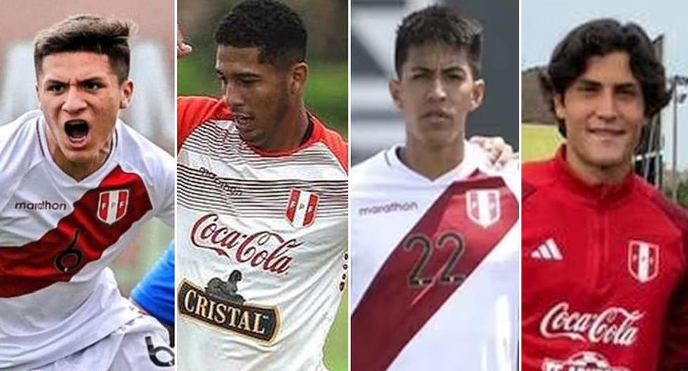 Catriel (18), Arón (19), Gonzalo (18) y Sebastién (18). El futuro del fútbol peruano está, en gran parte, en lo que decidan sus pies. FOTOS: GEC/FPF