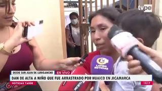 Jicamarca: dan de alta a niño rescatado de huaico | VIDEO