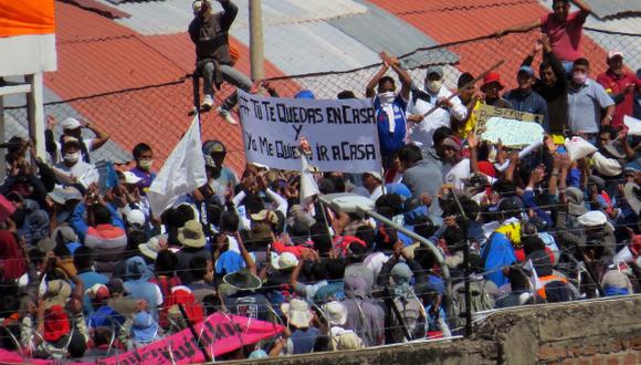 Los reos pidieron de manera pacífica que se mejore el sistema sanitario del penal. (Foto: Melissa Valdivia)