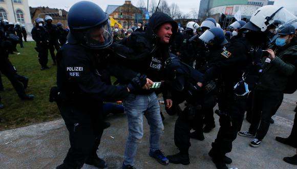Imagen de las manifestaciones de hoy en Kassel, Alemania. REUTERS