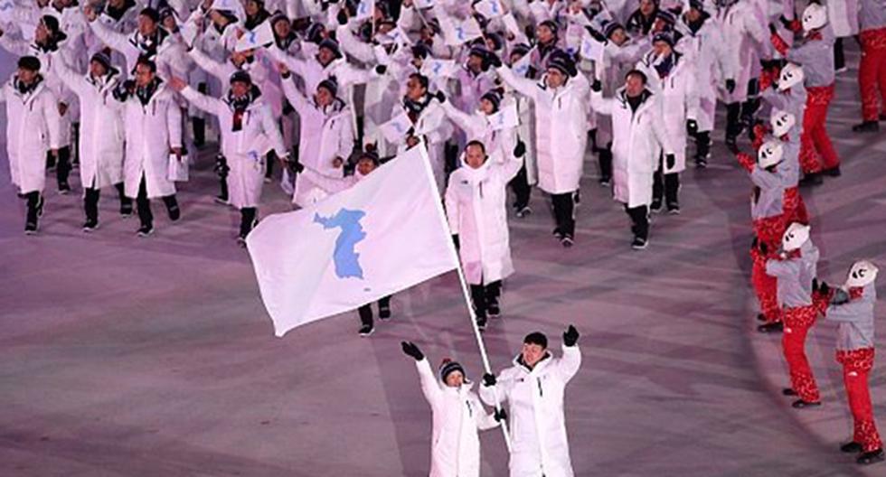 Ambas Coreas salieron bajo una misma bandera en las ceremonia de inauguración de los Juegos Olímpicos de Invierno PyeongChang 2018 (Video: Twitter | Foto: @pyeongchang2018)