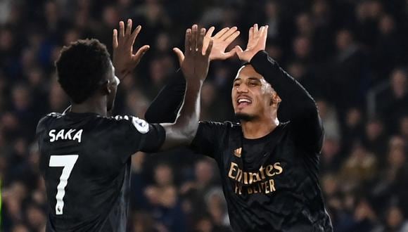 El líder de la Premier League, Arsenal, derrotó 4-2 al Brighton por la fecha 18 de la Premier League de Inglaterra. (Foto: AFP)