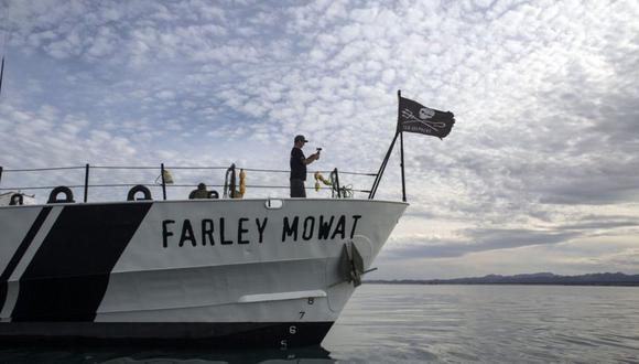 El buque Farley Mowat estaba iniciando una maniobra de evacuación cuando ocurrió el choque. (GUILLERMO ARIAS/AFP).