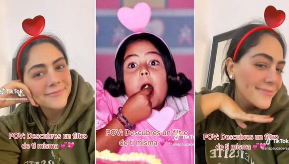 La peculiar reacción de Ana Paulina Cáceres tras encontrar un filtro de ella en TikTok. | FOTO: @anapaucaceres / TikTok