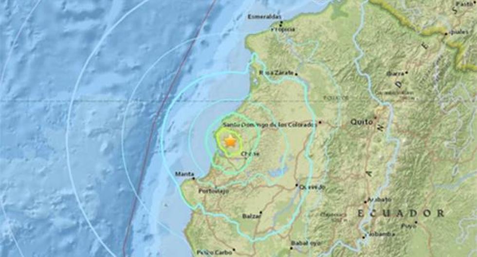 Ecuador. Fuerte sismo de 6 grados sacude zona afectada por terremoto en 2016. (Foto: USGS)