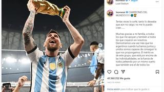 Este post de Messi en Instagram se corona con más “Me gusta” de la historia con más de 69 millones de likes 