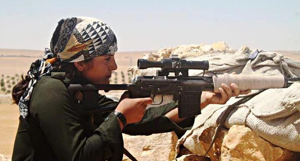 Mujer combatiente de Kobane. (Foto: @DefenseUnitsYPJ)
