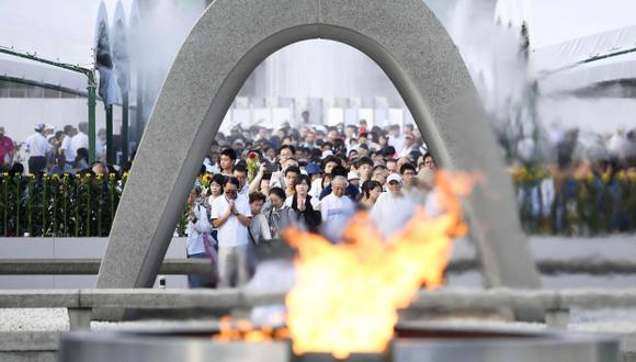 La ceremonia anual de conmemoración se realizó en el Memorial de la Paz de Hiroshima. (Foto: AP)