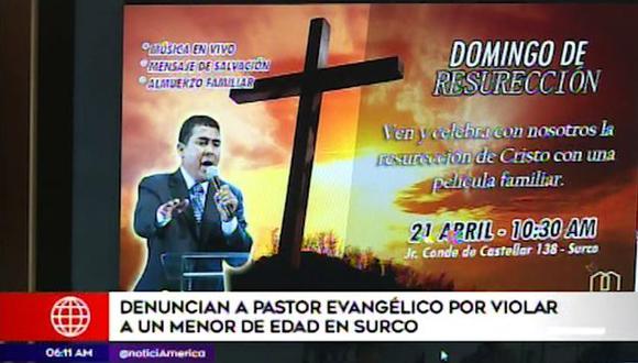 Menor denunció que Rolando Contreras Roca cometió el abuso en las instalaciones de la iglesia evangélica. (Captura: América Noticias)