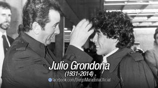 Maradona dio condolencias a familia de Grondona pero las borró
