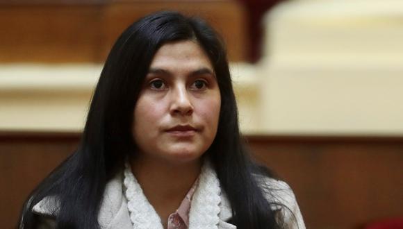 Yenifer Paredes, quien cumple actualmente una orden de prisión preventiva por 30 meses, es investigada por supuestamente formar parte de la organización criminal que lideraría Pedro Castillo | Foto: Archivo Congreso