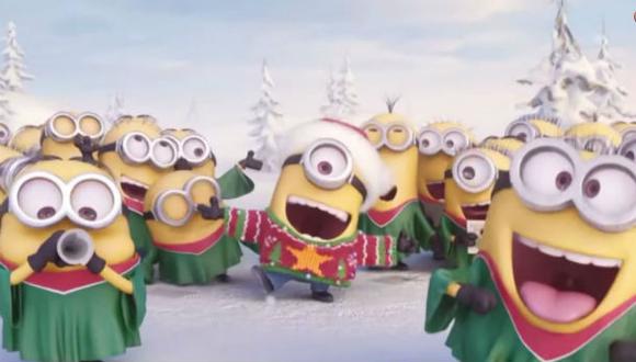Los minions celebran Navidad cantando un villancico