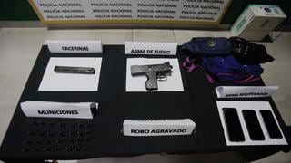 San Miguel: Policía detiene a pareja que asaltó a jóvenes con una ametralladora 