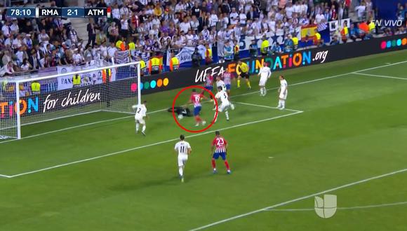 Real Madrid vs. Atlético de Madrid: Diego Costa marcó el empate 2-2. (Foto: Captura de pantalla)