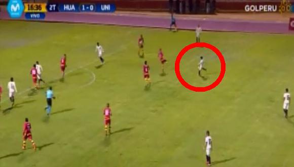 Universitario vs. Sport Huancayo: Manicero marcó el empate 1-1 con un golazo desde fuera del área. (Foto: Captura)