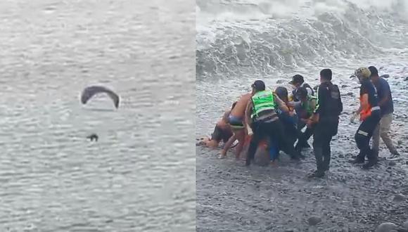 Las cuatro personas accidentadas fueron rescatadas con vida. (Foto: Captura Canal N)