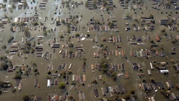Nueva Orleans. Casas inundadas tras el pasa del huracán Katrina en 2005. (AP)