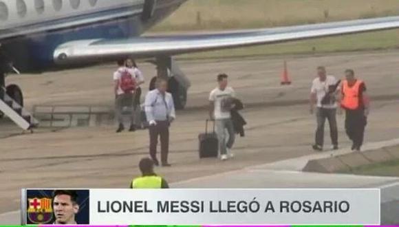 Lionel Messi llegó a Rosario para pasar Navidad con su familia