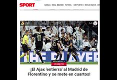 Real Madrid vs. Ajax: la reacción de los medios mundiales tras el fiasco blanco en la Champions League