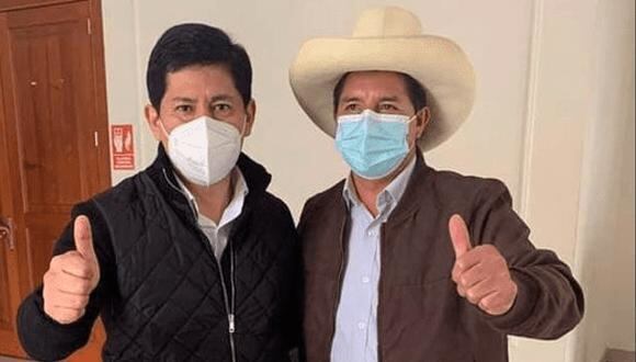 Zamir Villaverde y el presidente Pedro Castillo. El empresario dice tener pruebas que comprometen al mandatario en actos de corrupción. (Foto: Facebook)