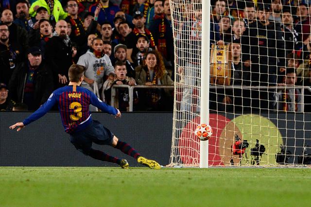 Barcelona vs. Lyon: Lionel Messi dio extraordinario pase a Piqué para el 4-1 en la Champions League. (Foto: AFP)