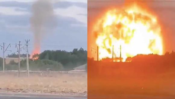 Explosión en Kazajistán deja heridos, muertos y desaparecidos. (Foto: captura de pantalla del video de Twitter @quierotvecuador)