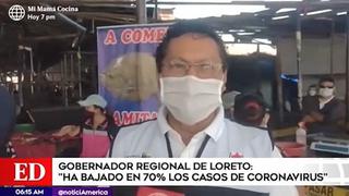 Gobernador regional de Loreto señala que contagios de COVID-19 bajaron en un 70%