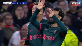 Sutileza de definición: el gol de Salah para el 1-0 de Liverpool sobre Ajax en Champions League | VIDEO