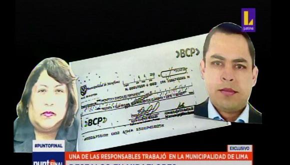 Fernando Montoya Bardales y Sofía Ríos Bardales fueron denunciados por la Municipalidad de Miraflores. (Captura: Latina)