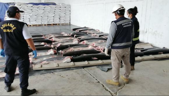 Tumbes: En operativos realizados entre setiembre y octubre, Produce incautó más de 22 toneladas de carne de tiburón de origen ilegal; así como unas 600 kilos de aletas de esta especie marina. (Foto: Archivo GEC)