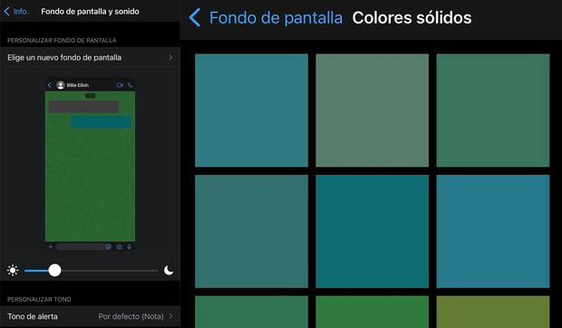 This way you can choose the screen color you want in WhatsApp.  (Photo: MAG)