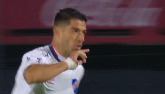 Gol de Luis Suárez para el 1-0 de Nacional vs. Albion. (Captura: Gol TV)