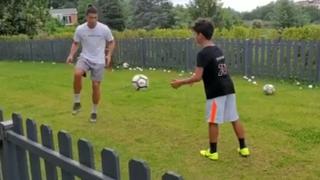 Prepara su regreso a la ‘Vecchia Signora’: así entrena Cristiano Ronaldo junto a su hijo [VIDEO]