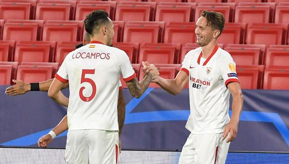 Sevilla celebró su primera victoria en la presente edición de la Champions League al ganarle 1-0 al Rennes jugando como local | Foto: Twitter Sevilla FC