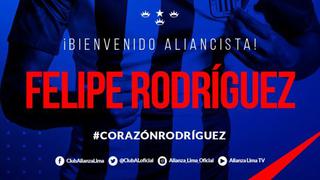 Alianza Lima anunció el fichaje de Felipe Rodríguez para la temporada 2019