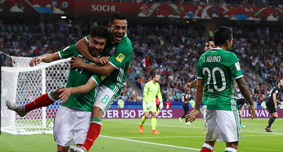 México sufrió pero se impuso por un ajustado 2-1 a la selección de Nueva Zelanda en la Copa Confederaciones. (Foto: Getty Images)