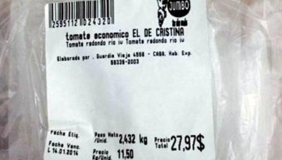 Argentina: Supermercado vende tomate económico "de Cristina"