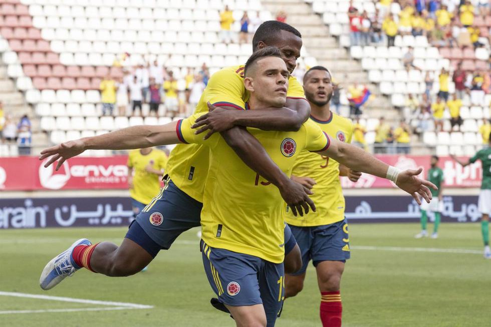 Colombia venció por la mínima a Arabia Saudita en Murcia con gol de Rafael Santos Borré | Foto: AFP