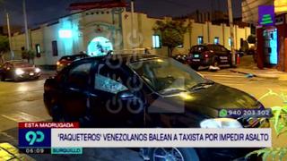 Surquillo: balean a taxista por impedir asalto a mujer en la Av. Tomás Marsano | VIDEO