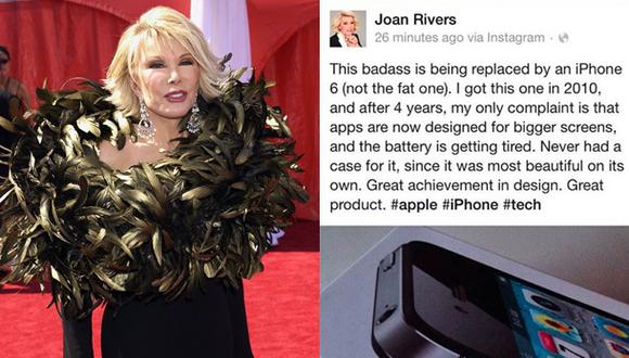 ¿Joan Rivers promueve el iPhone 6 desde el más allá?