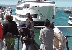 YouTube: un crucero se estrella contra muelle en San Diego