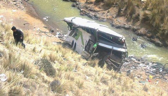 Vehículo se despistó y cayó al río Huancané en Puno
