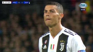 Juventus vs. Manchester United: Cristiano Ronaldo casi pone el 2-0 con este tiro libre | VIDEO