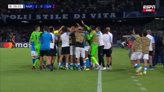 Un pared de Zielinski con Zambo Anguissa para el 2-0 de Napoli vs. Liverpool | VIDEO