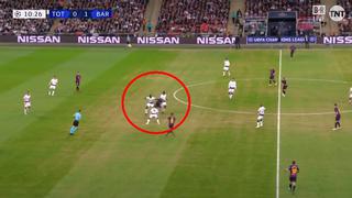 Barcelona vs. Tottenham: Messi quedó mal parado tras agresiva marca de Davinson Sánchez | VIDEO