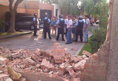Derriban muro  que dividía la primera cuadra de la calle Los Sauces en Surco