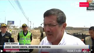 Mindef: verifica el impacto de la activación de quebrada Cruz de Hueso en San Bartolo y Punta Negra