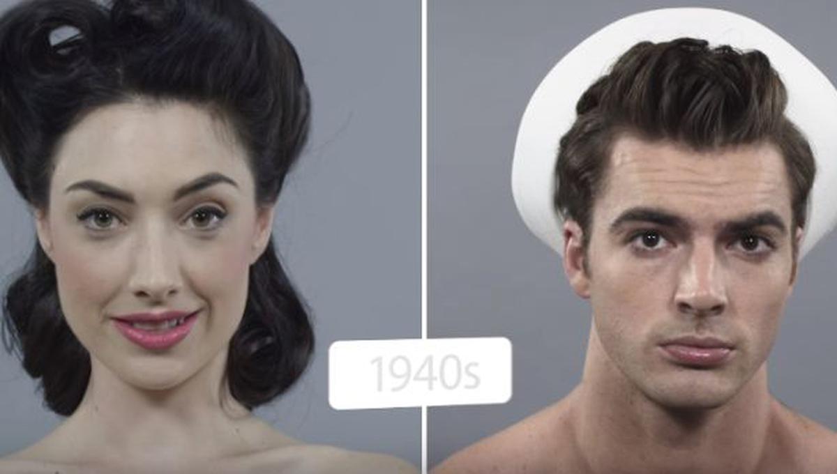 Video compara 100 años de la belleza femenina y masculina