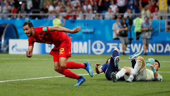 Nacer Chadli fue el héroe en el Bélgica vs. Japón al marcar el 3-2 definitivo para los europeos. (Foto: Reuters)